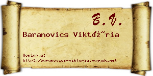 Baranovics Viktória névjegykártya